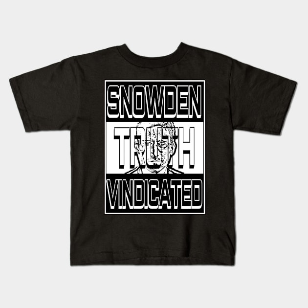 Edward Snowden Truth Vindicated Kids T-Shirt by CharJens